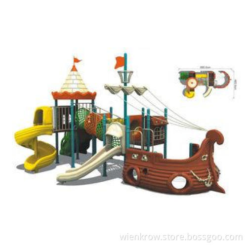 Amusement Park Timber Wooden Train Playground Recreation Eq